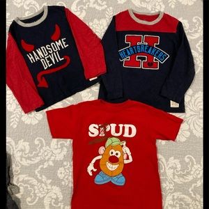 Three boys Valentine’s shirts
